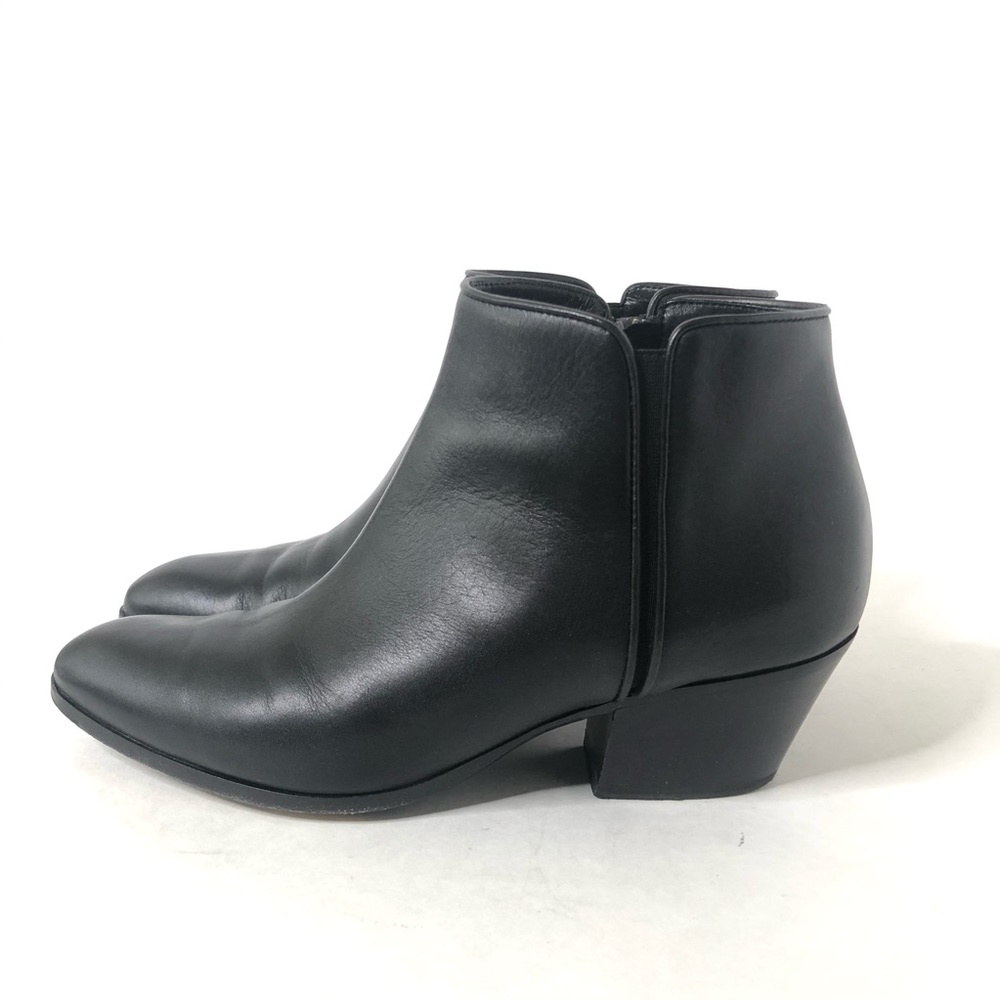 Giuseppe Zanotti Black Leather Ankle Boots Size 8 Made in Italy